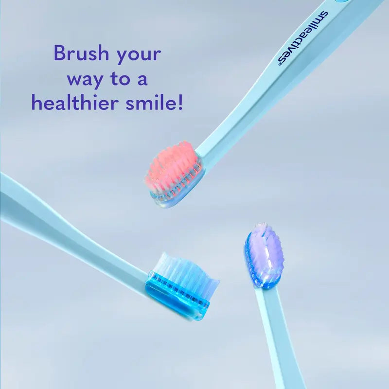 Smileactives Tribeam Edge LED Manual Toothbrush for Whitening Support - 3 Light Modes, 2-Minute Timer, No Vibration