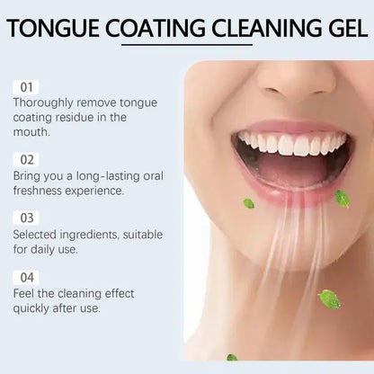 Tongue Cleaning Gel - Fresh Breath Oral Care Multi-Pack, Daily Mouth Odor Removal, Hygienic Dental Cleansing Solution Gentle Cleanser