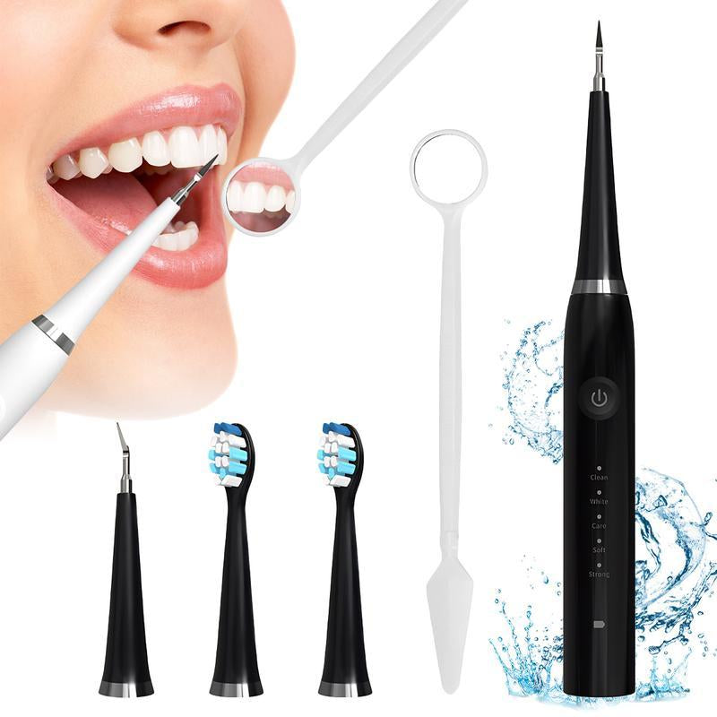 【Free Shipping】Ultrasonic Plaque Cleaner Oral Care Kit - Electric Toothbrush with USB Cable, Soft-To-Super Modes, Tartar Remover Tool for Human Use to Remove Tartar and Stains