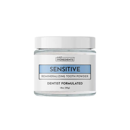 Just Ingredients Remineralizing Tooth Powder - 1.8 Oz - Supports Remineralization & Whitening* - Fluoride-Free Oral Care - Hydroxyapatite, Bentonite & Mineral-Rich Ingredients