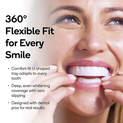 Big Floss Dispenser & Pre-Filled Whitening Trays Bundle-273 Yards, XL Size, Expanding Floss for Superior Plaque Removal,Advanced At-Home Dental White Trays Kit, 6 Trays, 3 Treatments, Visibly Whiter Teeth after One Use