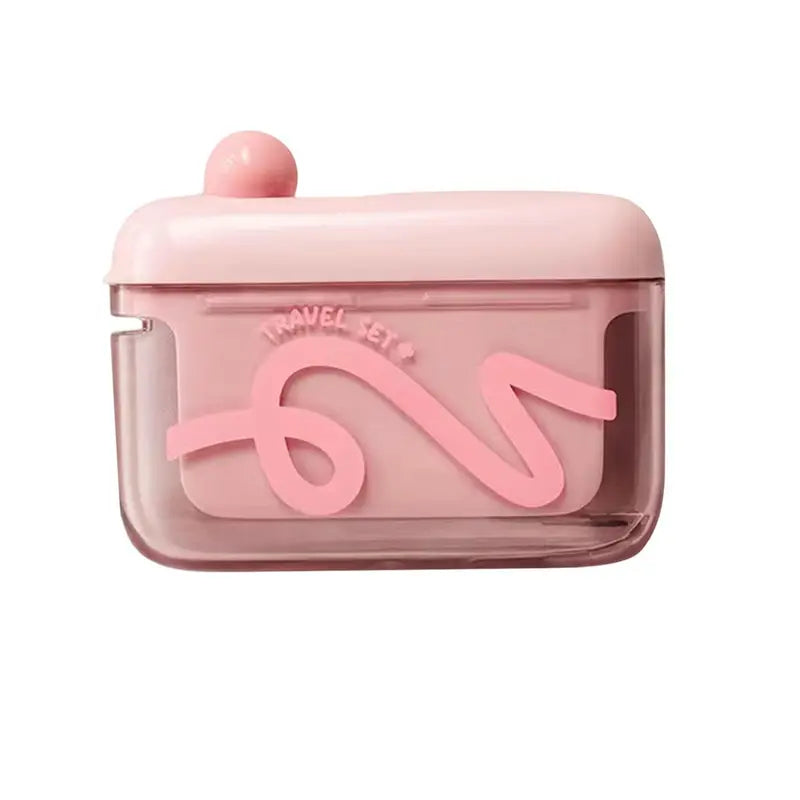 Travel-Sized Storage Case - Features an Automatic Pop-Up Dispenser, Portable and Refillable, Perfect for Oral Care at Home, in Restaurants, and While Traveling.