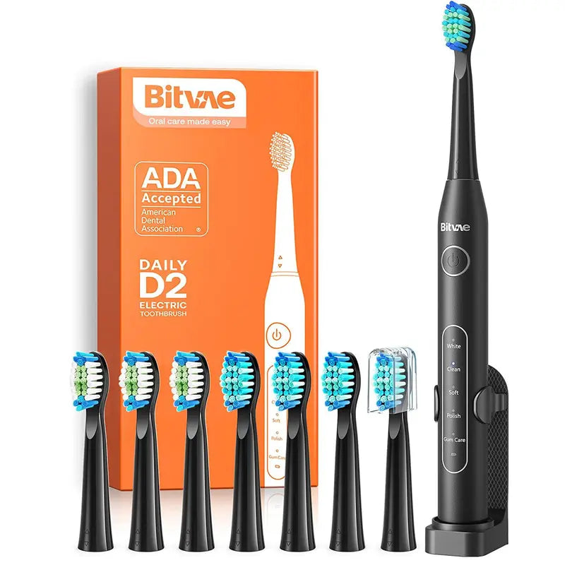 Bitvae C1/C5/C6 Cordless Plastic Oral Irrigator Flosser - Rechargeable (40-Day Battery Life Included), Powerful, IPX7 Waterproof, Adjustable Nozzle, USB Port, 60S Full Mouth Clean, Gum Health, Selfcare Dental Kit