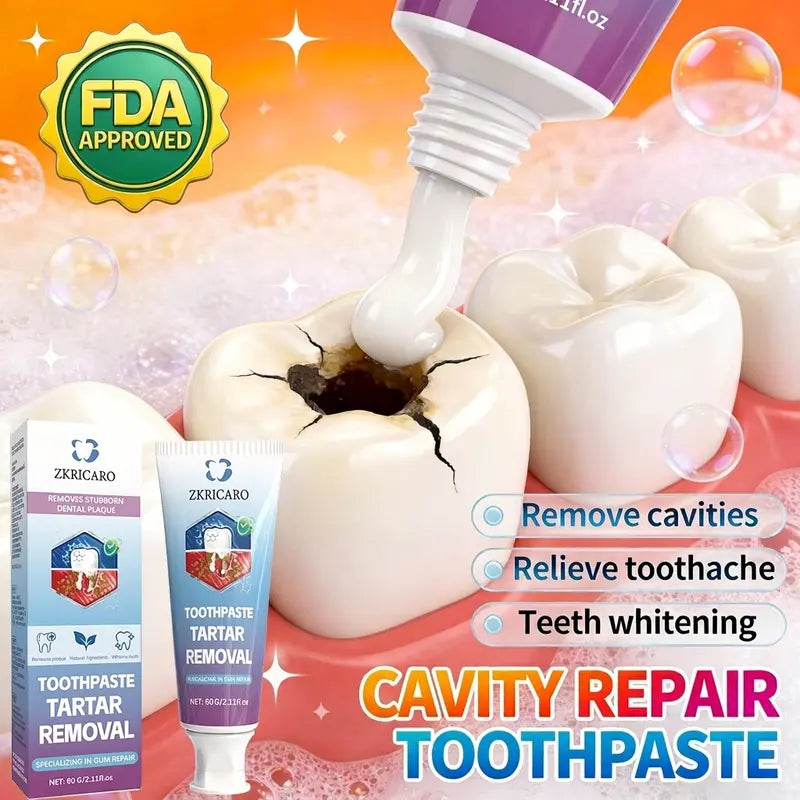 Clinical Strength Fluoride Blend Cavity Guard Toothpaste - Gentle Menthol Mint Cleansing, Cellulose Gum Enamel Repair, Anti-Decay, Plaque-Fighting, 12H Fresh Breath, Sorbitol Deep Clean, Teeth Whitening, Healthy Gums, Coffee Sensitivity Care