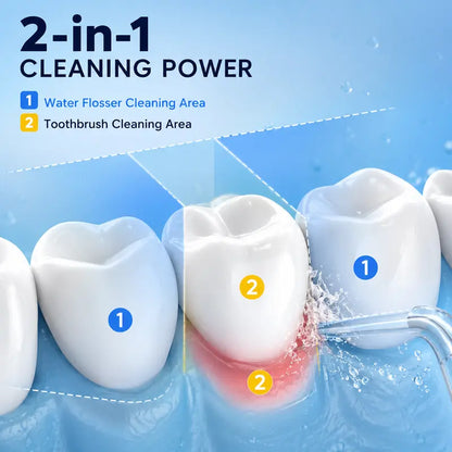 Mini Water Flosser for Travel, Cordless Oral Irrigator IPX7 Waterproof, 180Ml Large Tank Portable Dental Cleaner, USB Rechargeable, Multi-Mode Teeth & Gum Care for Braces & Sensitive Teeth