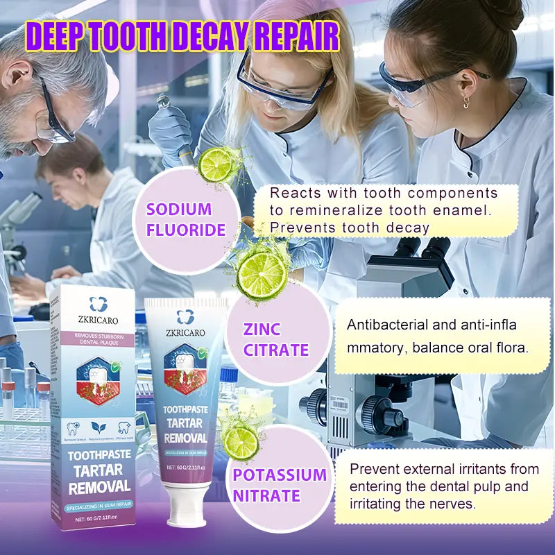 Clinical Strength Fluoride Blend Cavity Guard Toothpaste - Gentle Menthol Mint Cleansing, Cellulose Gum Enamel Repair, Anti-Decay, Plaque-Fighting, 12H Fresh Breath, Sorbitol Deep Clean, Teeth Whitening, Healthy Gums, Coffee Sensitivity Care