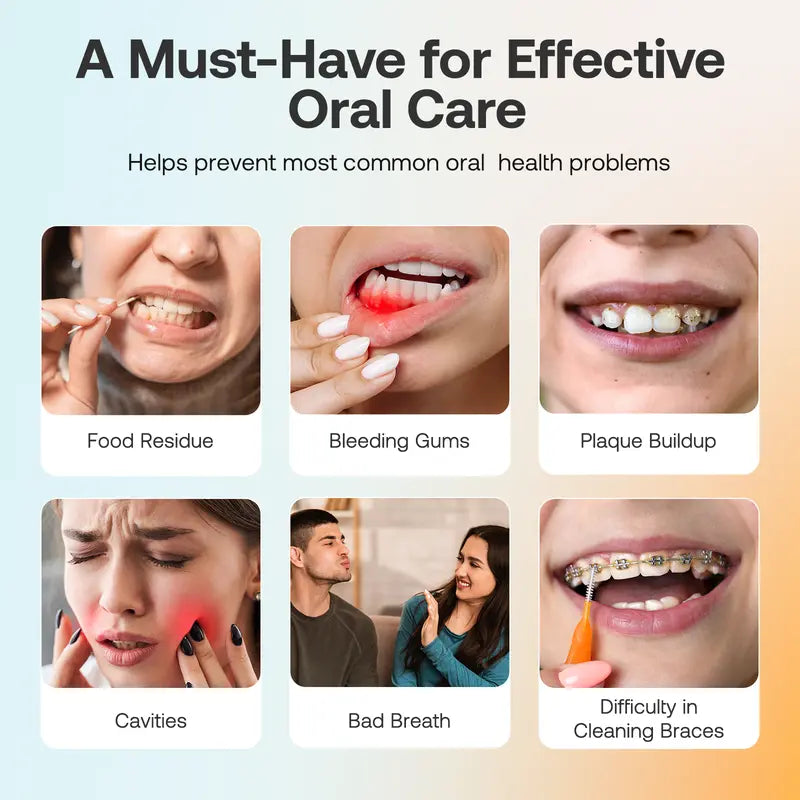 Bitvae C1/C5/C6 Cordless Plastic Oral Irrigator Flosser - Rechargeable (40-Day Battery Life Included), Powerful, IPX7 Waterproof, Adjustable Nozzle, USB Port, 60S Full Mouth Clean, Gum Health, Selfcare Dental Kit
