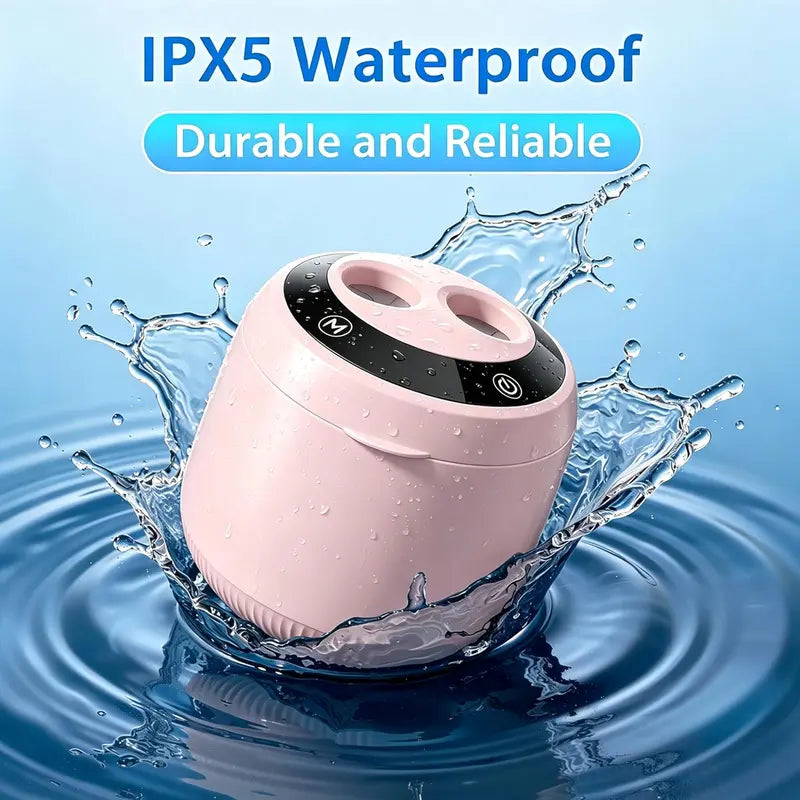 Ultrasonic Denture Cleaner, 48Khz Deep Cleaning Machine with 4 Timed Modes, 200Ml Digital Display for Retainers, Mouth Guards, Braces, Aligners, Toothbrushes, Jewelry, Pink