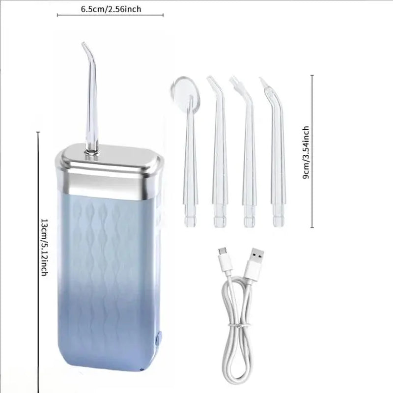 Mini Water Flosser for Travel, Cordless Oral Irrigator IPX7 Waterproof, 180Ml Large Tank Portable Dental Cleaner, USB Rechargeable, Multi-Mode Teeth & Gum Care for Braces & Sensitive Teeth
