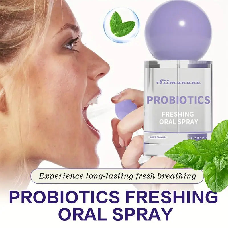 Oral Spray Bottle (15Ml) - Sugar-Free Liquid Oral Care for Adults, Portable Selfcare for Daily Minty Fresh Breath, Long-Lasting Effect