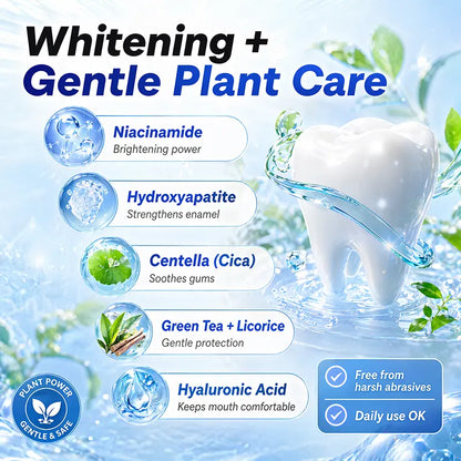 【Family Multi-Pack】Dr.Ville Niacinamide Foaming 8X Brightening Toothpaste, Bamboo & Peppermint Flavor, 100Ml-D, 36 Months/3 Years Shelf Life, Cleansing, Gentle Clean, No Harshness, Fresh Breath All Day, Teeth Whitening, Stain Removal, Daily Oral Care