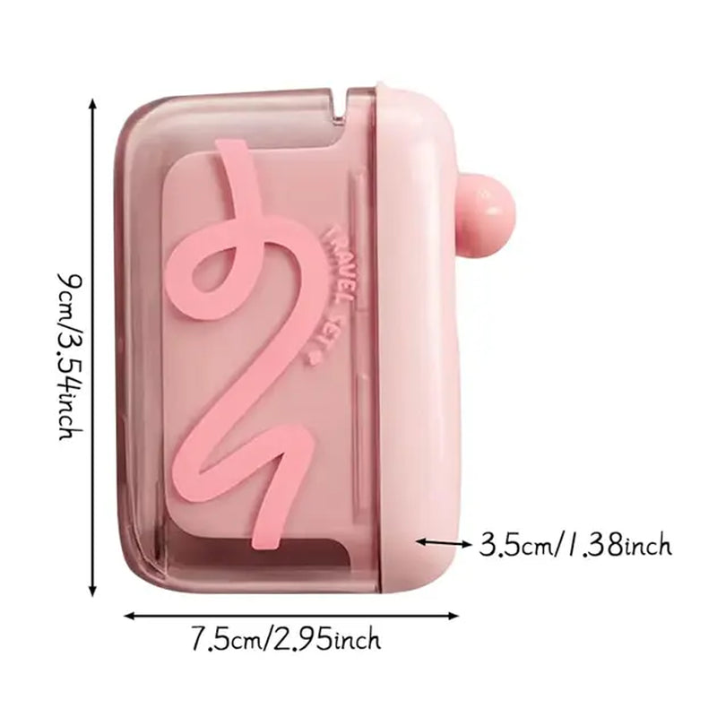 Travel-Sized Storage Case - Features an Automatic Pop-Up Dispenser, Portable and Refillable, Perfect for Oral Care at Home, in Restaurants, and While Traveling.