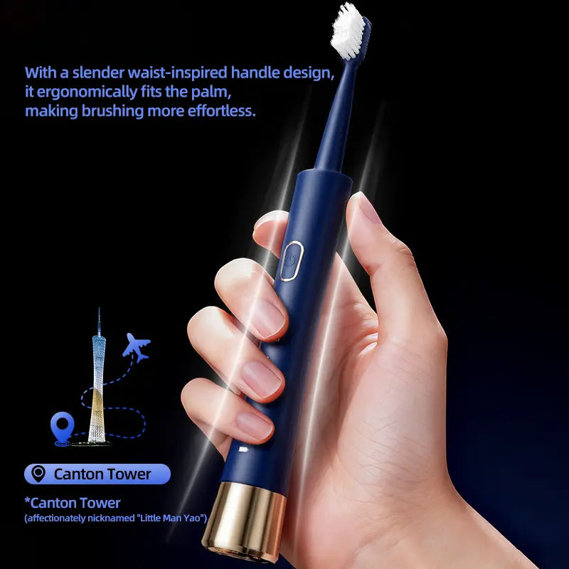GMUX Sonic Electric Toothbrush - Cordless Rechargeable Adult Bathroom Gadget with 8 Dupont Bristle Heads, 5 Modes, Smart Timer, IPX7 Waterproof, USB Charge, 500Mah Battery, Couples Cool Gifts for Adults, Self Care & Personal Care Gadgets