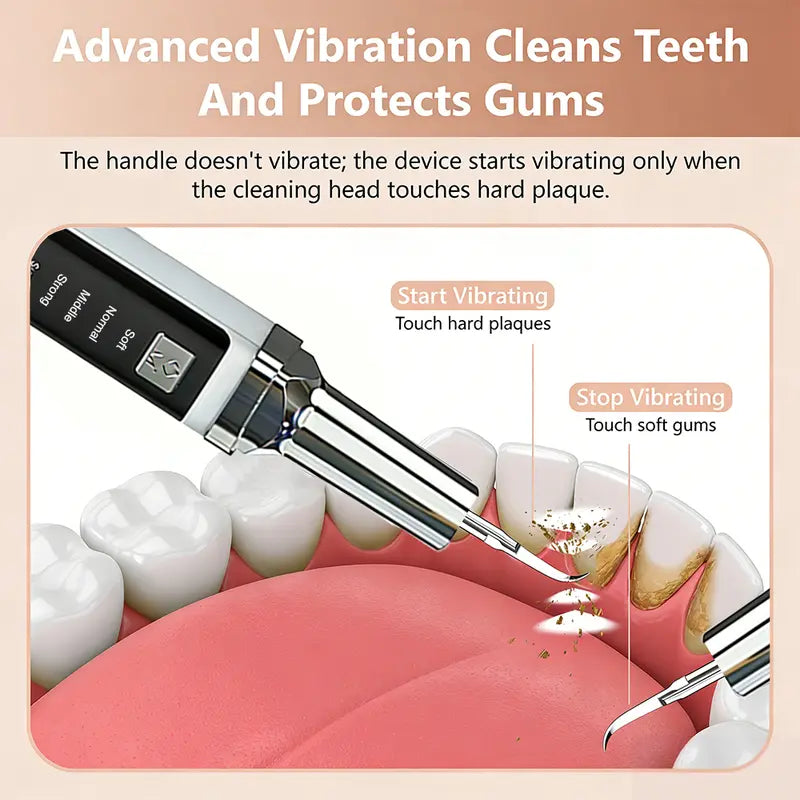 Rechargeable Electric Teeth Cleaner Kit - 1 Lithium Cell, Multiple Plastic Heads, Oral Irrigator, Plaque Remover, Teeth Whitening Tool for Daily Cleansing, Father’S Day Gift (Batteries Included)