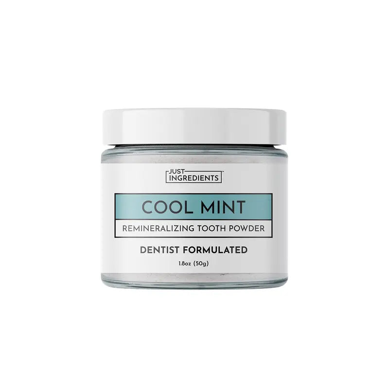 Just Ingredients Remineralizing Tooth Powder - 1.8 Oz - Supports Remineralization & Whitening* - Fluoride-Free Oral Care - Hydroxyapatite, Bentonite & Mineral-Rich Ingredients