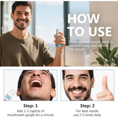Alcohol-Free Coconut Oral Rinse Mouthwash - Liquid, Mint, Non-Medical, No Harsh Additives, Tonsil Stone Care, Youth Daily Use, Breath Freshening, 120Ml Bottle