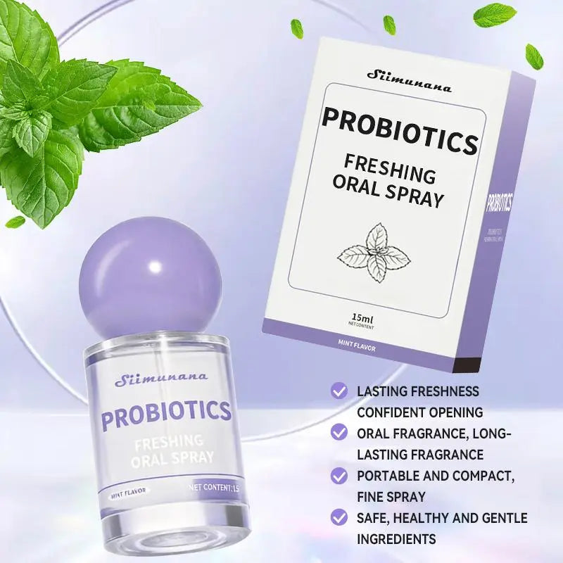 Oral Spray Bottle (15Ml) - Sugar-Free Liquid Oral Care for Adults, Portable Selfcare for Daily Minty Fresh Breath, Long-Lasting Effect