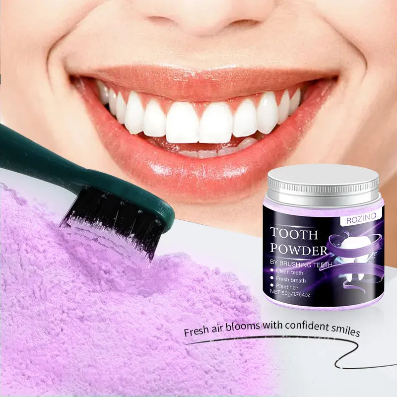 ROZINO Teeth Cleaning Powder - Mild, Sensitive-Friendly Natural Mouth Care for Daily Teeth Brightening, Fresh Breath, Antibacterial Deep Clean Action (50G)