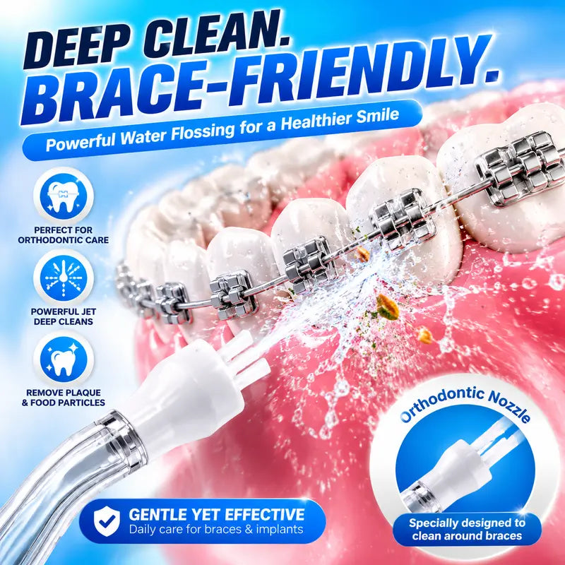 Mini Water Flosser for Travel, Cordless Oral Irrigator IPX7 Waterproof, 180Ml Large Tank Portable Dental Cleaner, USB Rechargeable, Multi-Mode Teeth & Gum Care for Braces & Sensitive Teeth