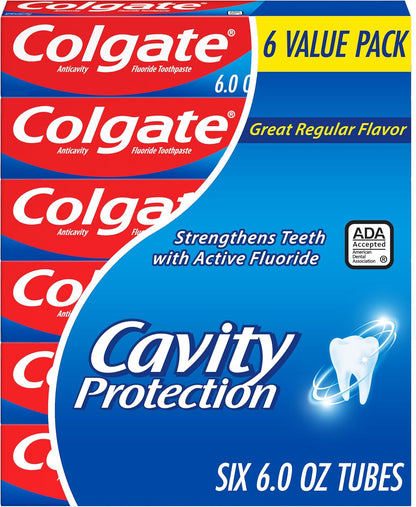 Cavity Protection Fluoride Toothpaste, Mint, 6 Pack, 6 Oz