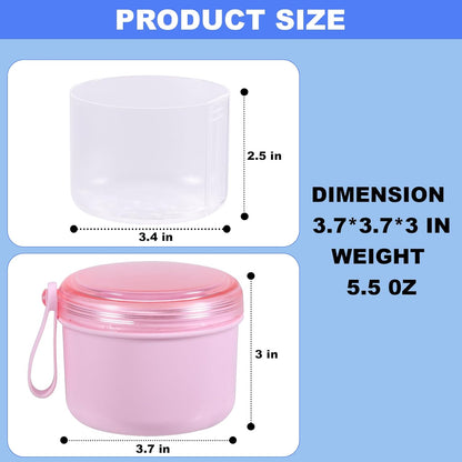 Denture Case, Leakproof Denture Soaking & Retainer Cleaning Container Cup