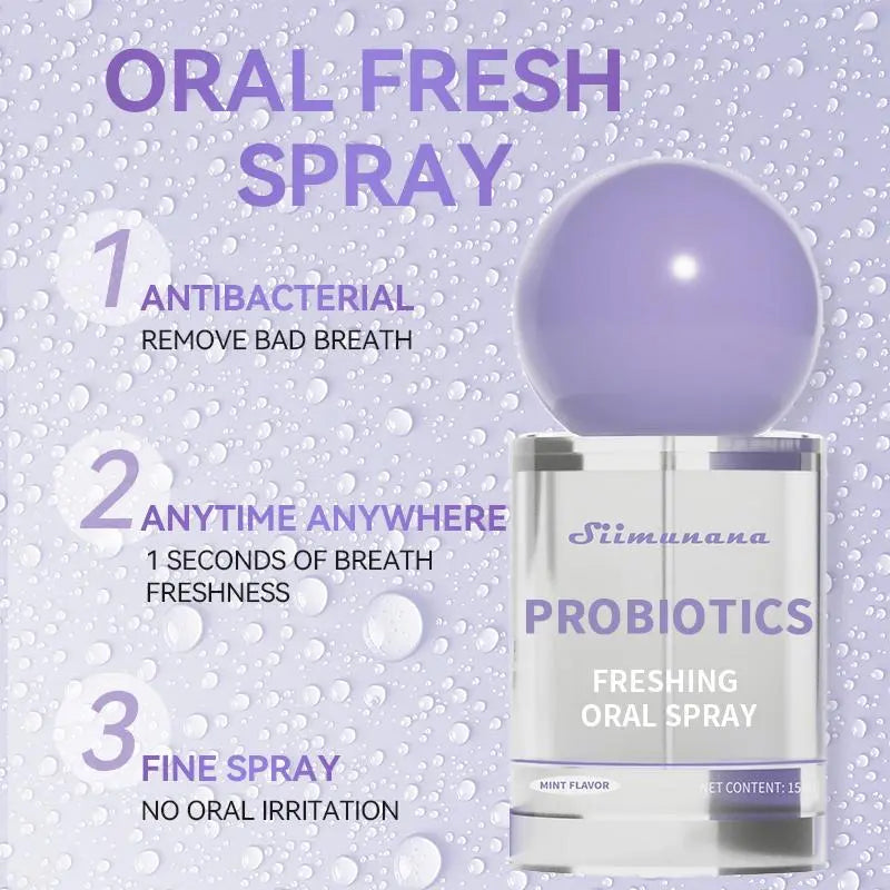 Oral Spray Bottle (15Ml) - Sugar-Free Liquid Oral Care for Adults, Portable Selfcare for Daily Minty Fresh Breath, Long-Lasting Effect