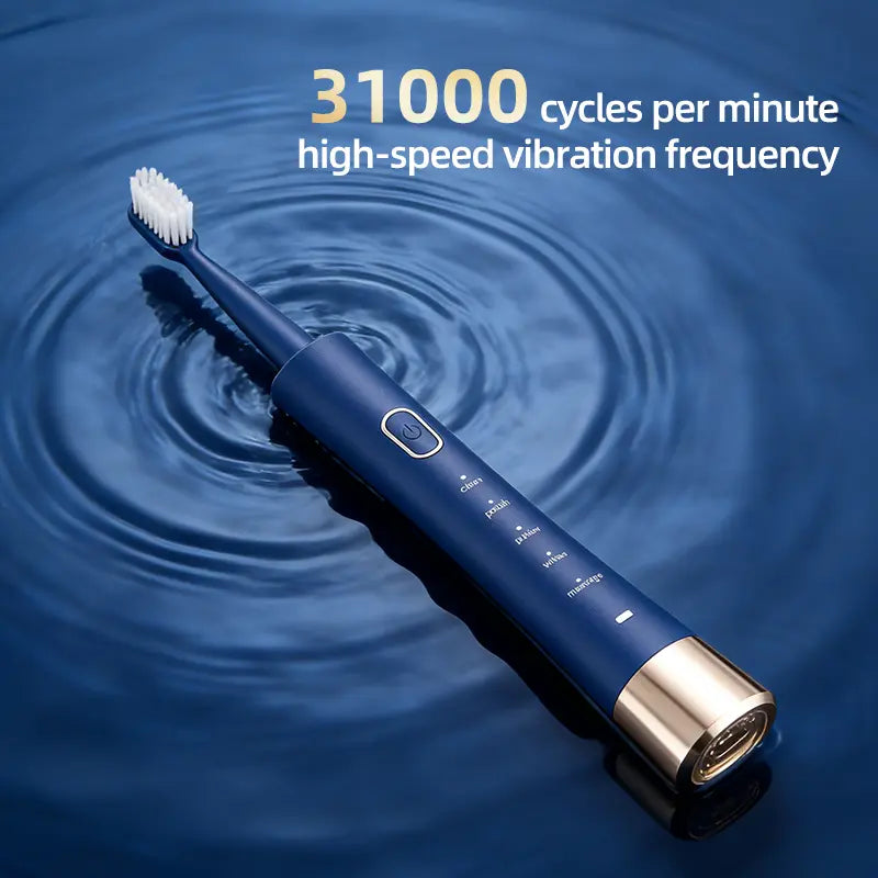 GMUX Sonic Electric Toothbrush - Cordless Rechargeable Adult Bathroom Gadget with 8 Dupont Bristle Heads, 5 Modes, Smart Timer, IPX7 Waterproof, USB Charge, 500Mah Battery, Couples Cool Gifts for Adults, Self Care & Personal Care Gadgets