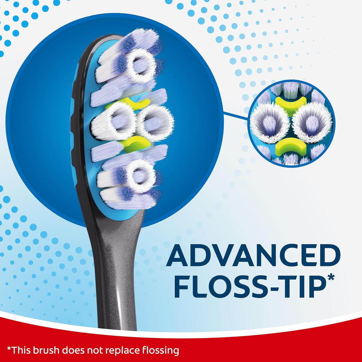 360 Floss-Tip Toothbrush Pack, Medium Adult Toothbrushes, 4 Pack