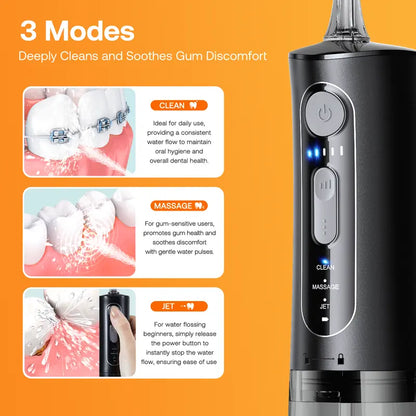 Bitvae C1/C5/C6 Cordless Plastic Oral Irrigator Flosser - Rechargeable (40-Day Battery Life Included), Powerful, IPX7 Waterproof, Adjustable Nozzle, USB Port, 60S Full Mouth Clean, Gum Health, Selfcare Dental Kit