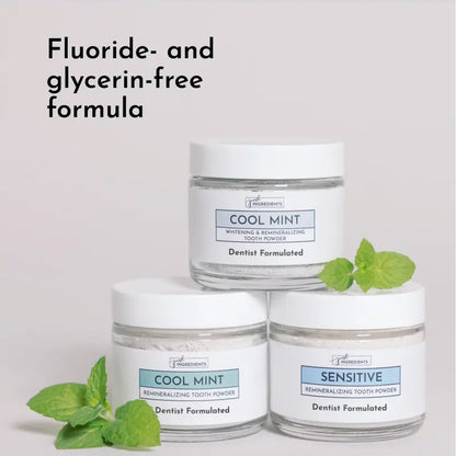 Just Ingredients Remineralizing Tooth Powder - 1.8 Oz - Supports Remineralization & Whitening* - Fluoride-Free Oral Care - Hydroxyapatite, Bentonite & Mineral-Rich Ingredients
