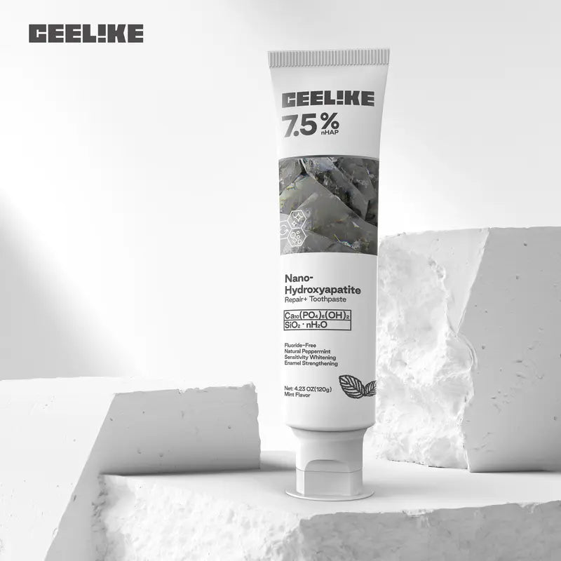 CEELIKE Hydroxyapatite Toothpaste 3-Pack, Fluoride-Free Oral Care Products for Adults, Gentle Mint Flavor, Enamel Repair & Strengthening, Remineralize Teeth, Teeth Whitening & Breath Freshening