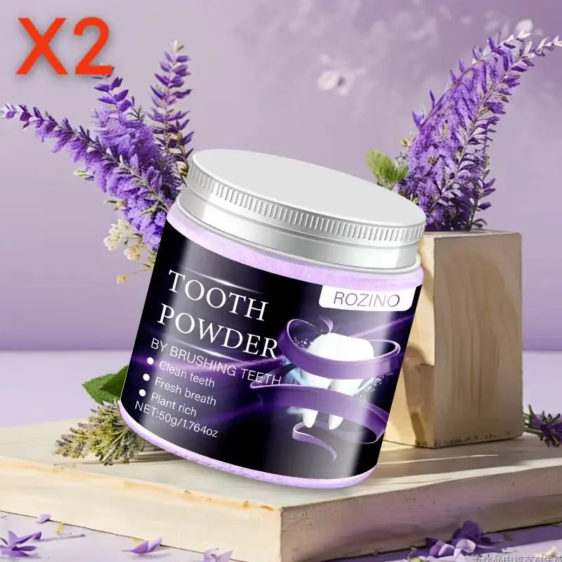 ROZINO Teeth Cleaning Powder - Mild, Sensitive-Friendly Natural Mouth Care for Daily Teeth Brightening, Fresh Breath, Antibacterial Deep Clean Action (50G)