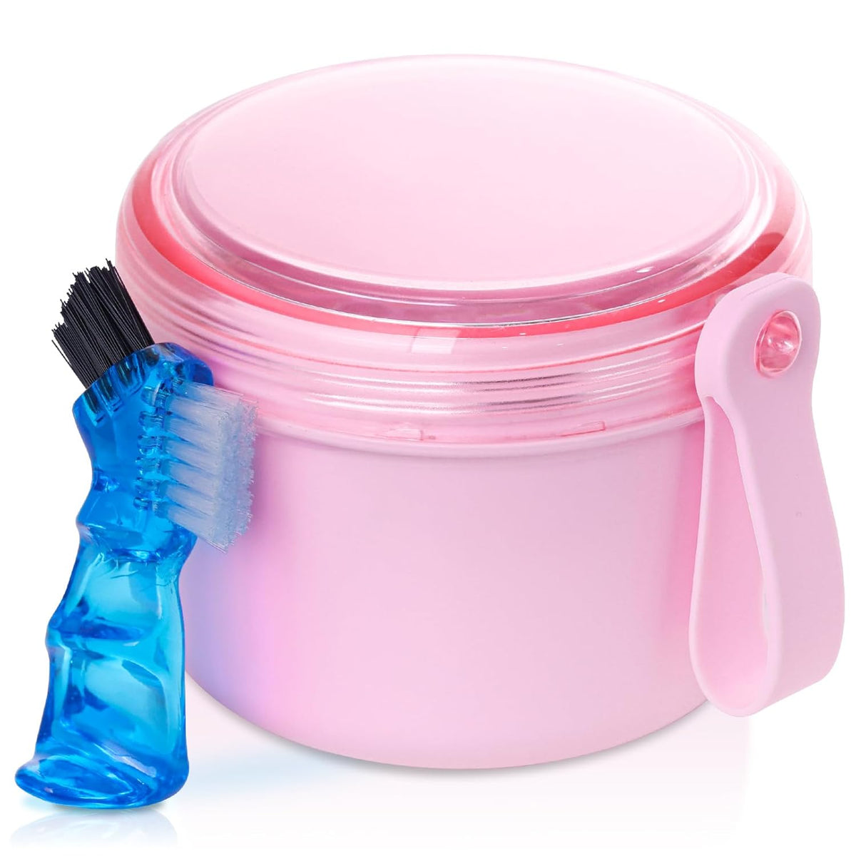 Denture Case, Leakproof Denture Soaking & Retainer Cleaning Container Cup
