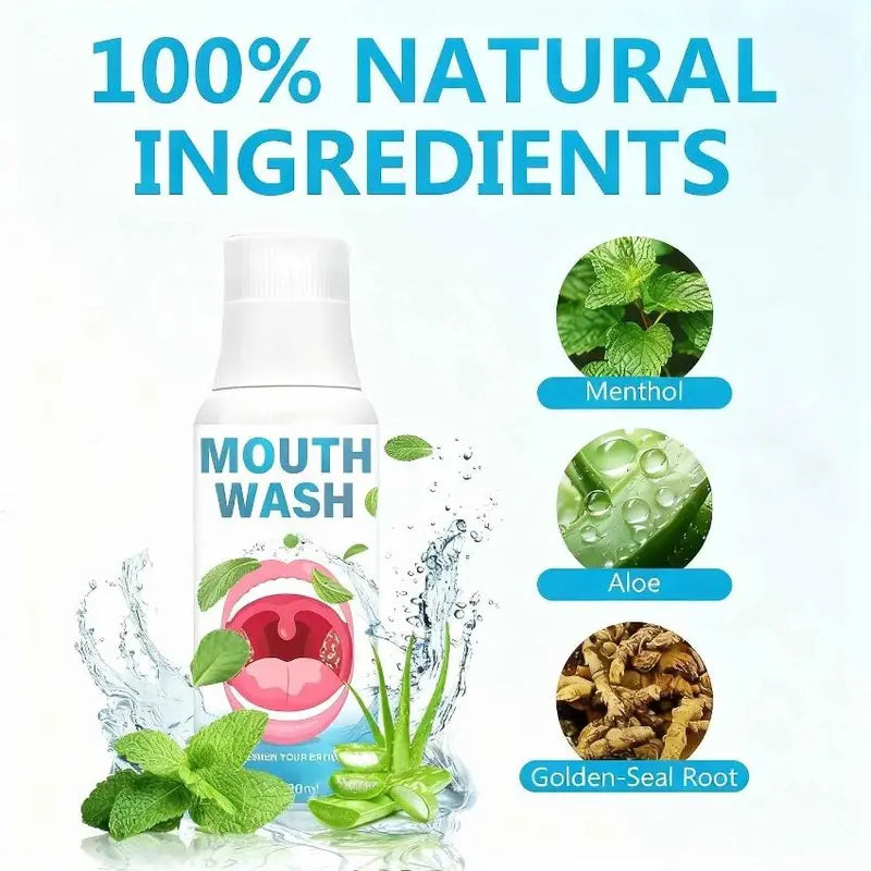 Alcohol-Free Coconut Oral Rinse Mouthwash - Liquid, Mint, Non-Medical, No Harsh Additives, Tonsil Stone Care, Youth Daily Use, Breath Freshening, 120Ml Bottle