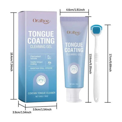 Tongue Cleaning Gel - Fresh Breath Oral Care Multi-Pack, Daily Mouth Odor Removal, Hygienic Dental Cleansing Solution Gentle Cleanser