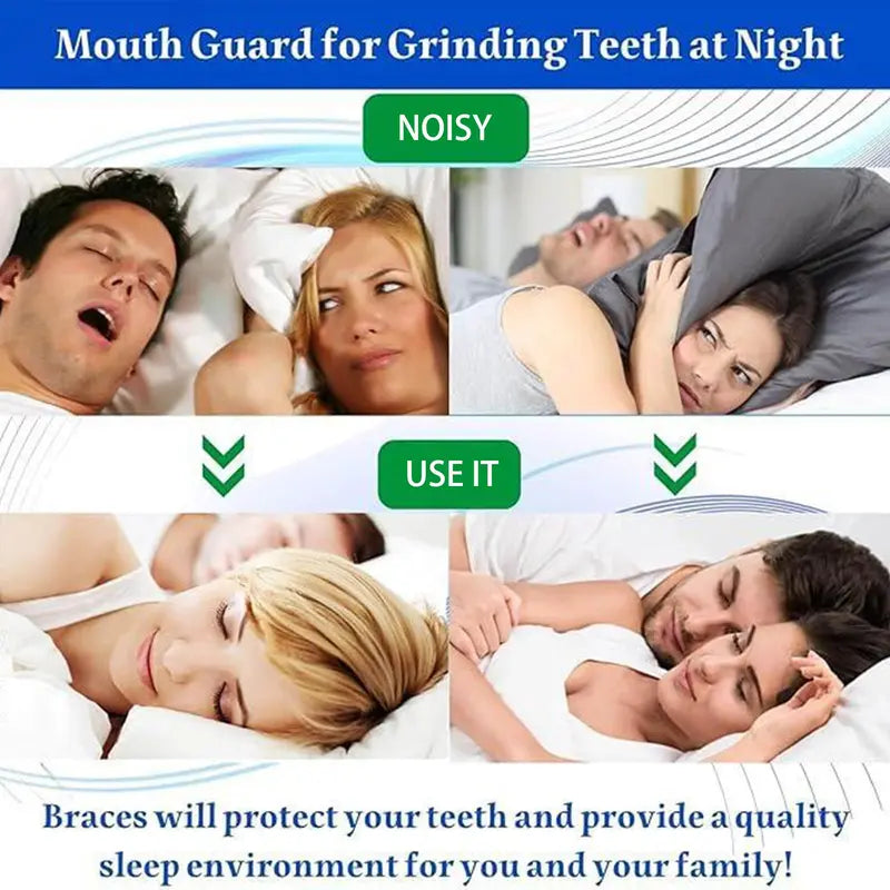 Adults' 4-Pack Unscented EVA Moldable Mouth Guards - Mouthpiece, Clenching Stopper, Reusable, Easy-To-Carry Protective Case, Personalized Fit Night Guard for Teeth Grinding, Sports & Whitening, Easy-To-Follow Instructions