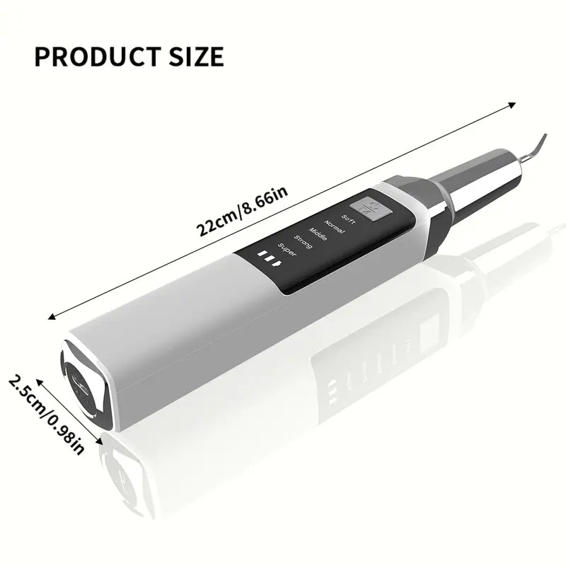 Rechargeable Electric Teeth Cleaner Kit - 1 Lithium Cell, Multiple Plastic Heads, Oral Irrigator, Plaque Remover, Teeth Whitening Tool for Daily Cleansing, Father’S Day Gift (Batteries Included)