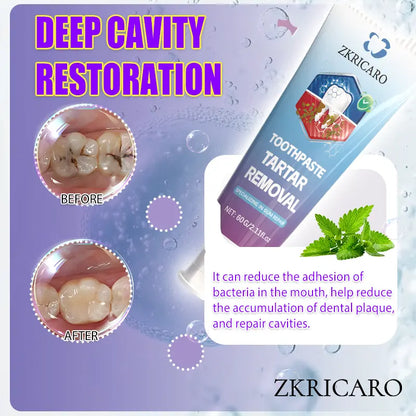 Clinical Strength Fluoride Blend Cavity Guard Toothpaste - Gentle Menthol Mint Cleansing, Cellulose Gum Enamel Repair, Anti-Decay, Plaque-Fighting, 12H Fresh Breath, Sorbitol Deep Clean, Teeth Whitening, Healthy Gums, Coffee Sensitivity Care