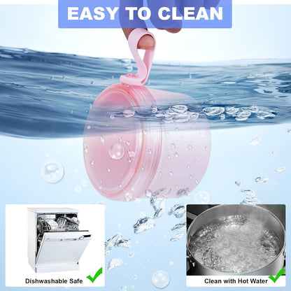 Denture Case, Leakproof Denture Soaking & Retainer Cleaning Container Cup